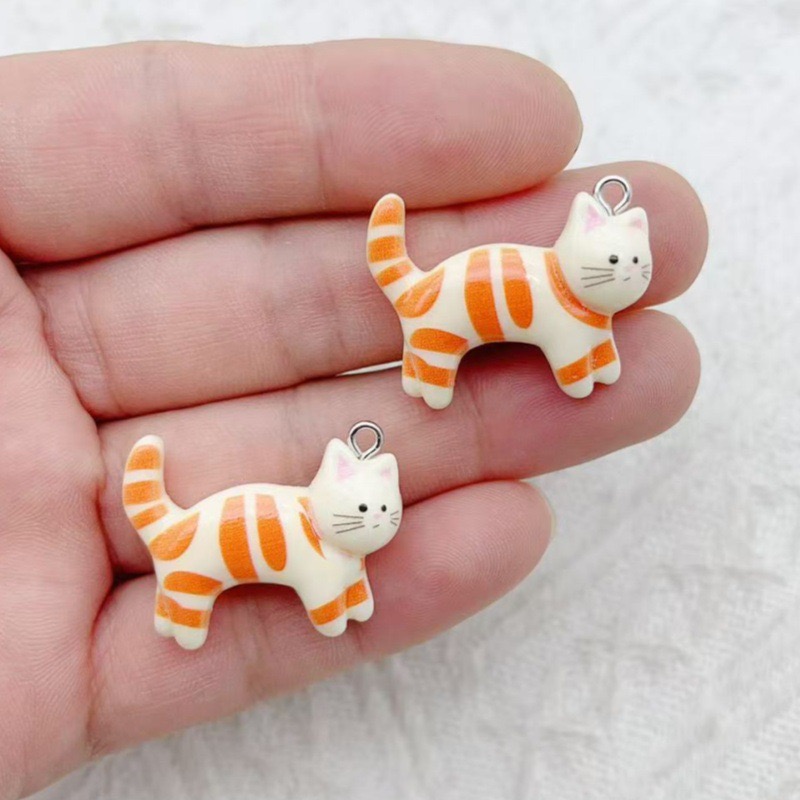10pcs resin cartoon cat animal - Resin Art Earrings avaliação e preço
