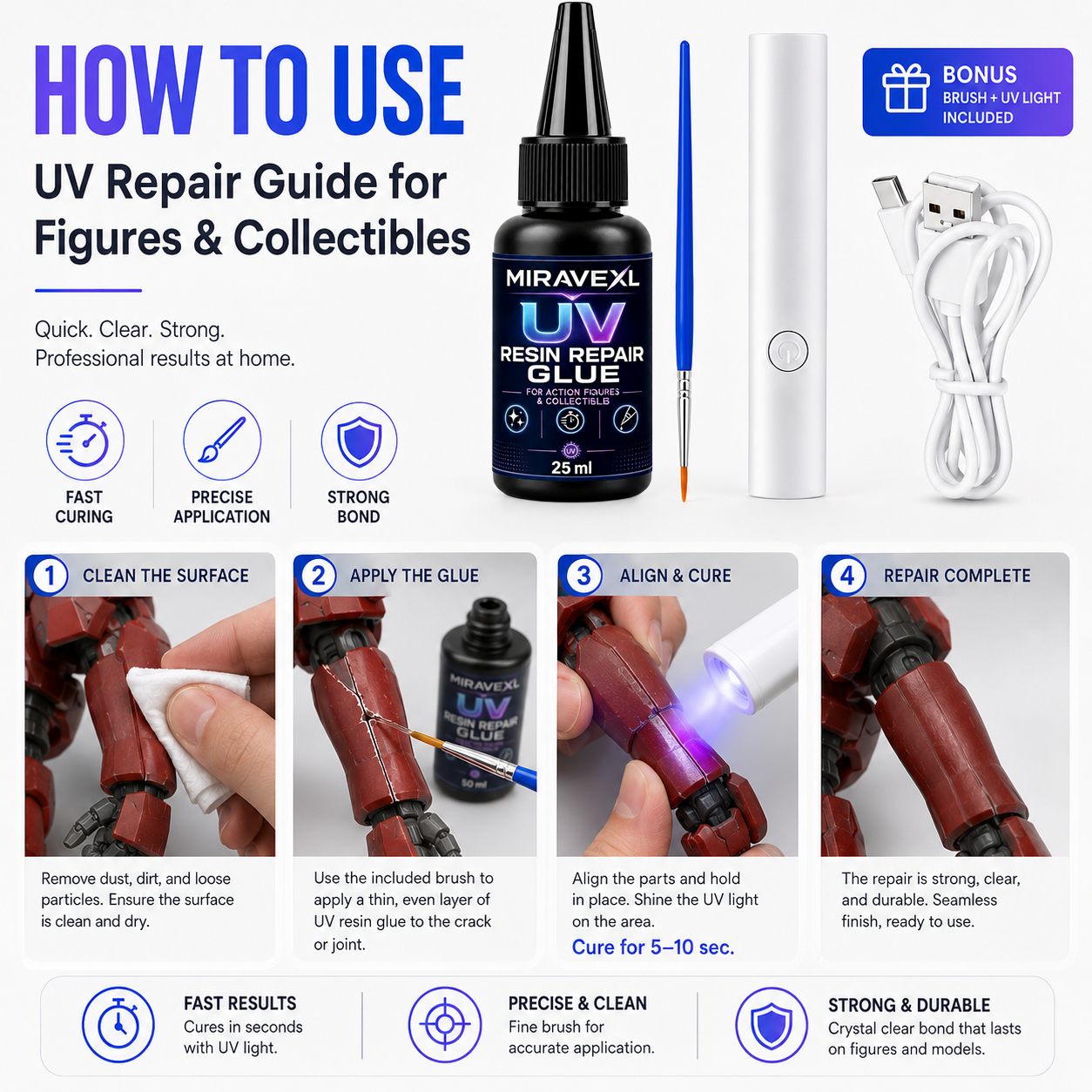 25g MIRAVEXL  UV Epoxy Resin G - Resin Art Liquid avaliação e preço