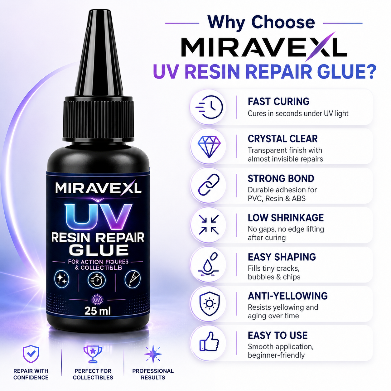 25g MIRAVEXL  UV Epoxy Resin G - Resin Art Liquid avaliação e preço