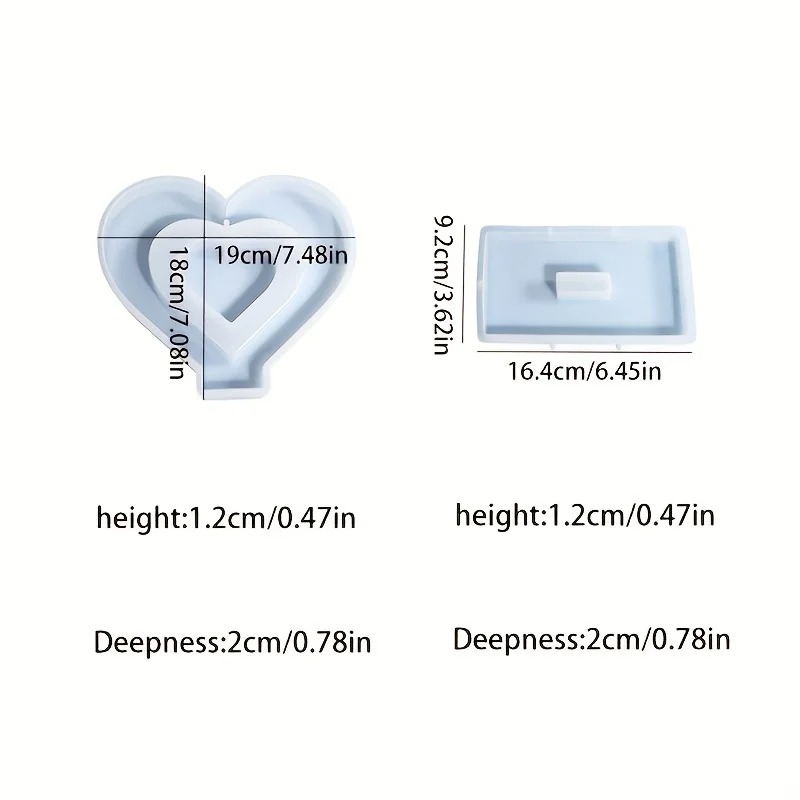 Heart Resin Molds, 2 Pieces Lo - Resin Art Frame avaliação e preço