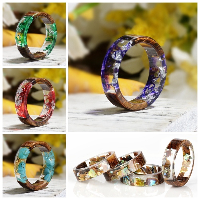 Creative Wooden Resin Ring for - Resin Art Ring avaliação e preço