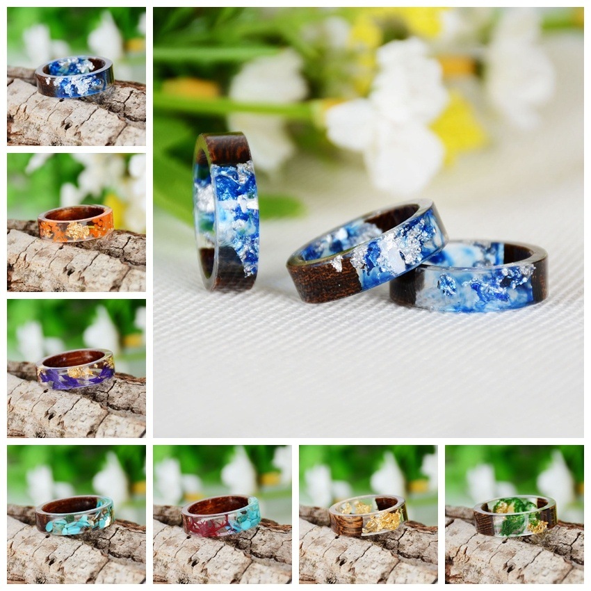 Creative Wooden Resin Ring for - Resin Art Ring avaliação e preço
