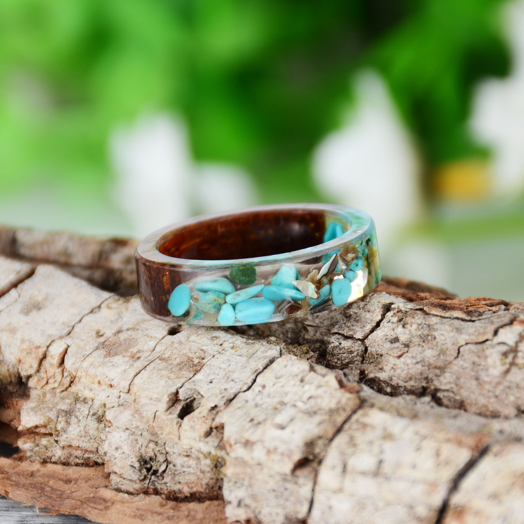 Creative Wooden Resin Ring for - Resin Art Ring avaliação e preço