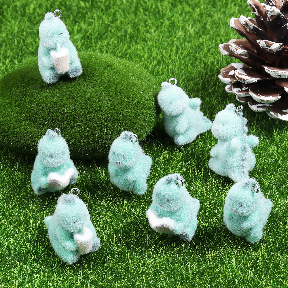 4Pcs 3D Mini Dinosaur Pendant  - Resin Art Earrings avaliação e preço