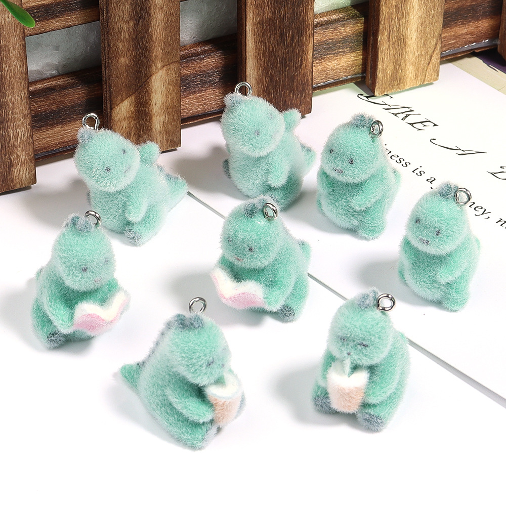 4Pcs 3D Mini Dinosaur Pendant  - Resin Art Earrings avaliação e preço