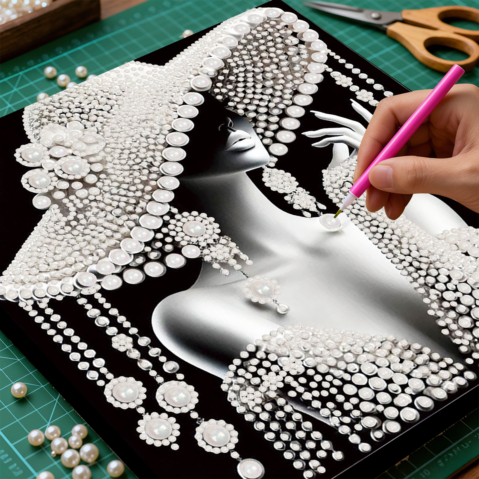 DIY Ladies Pearl Diamond Paint - Resin Art For Beginner avaliação e preço