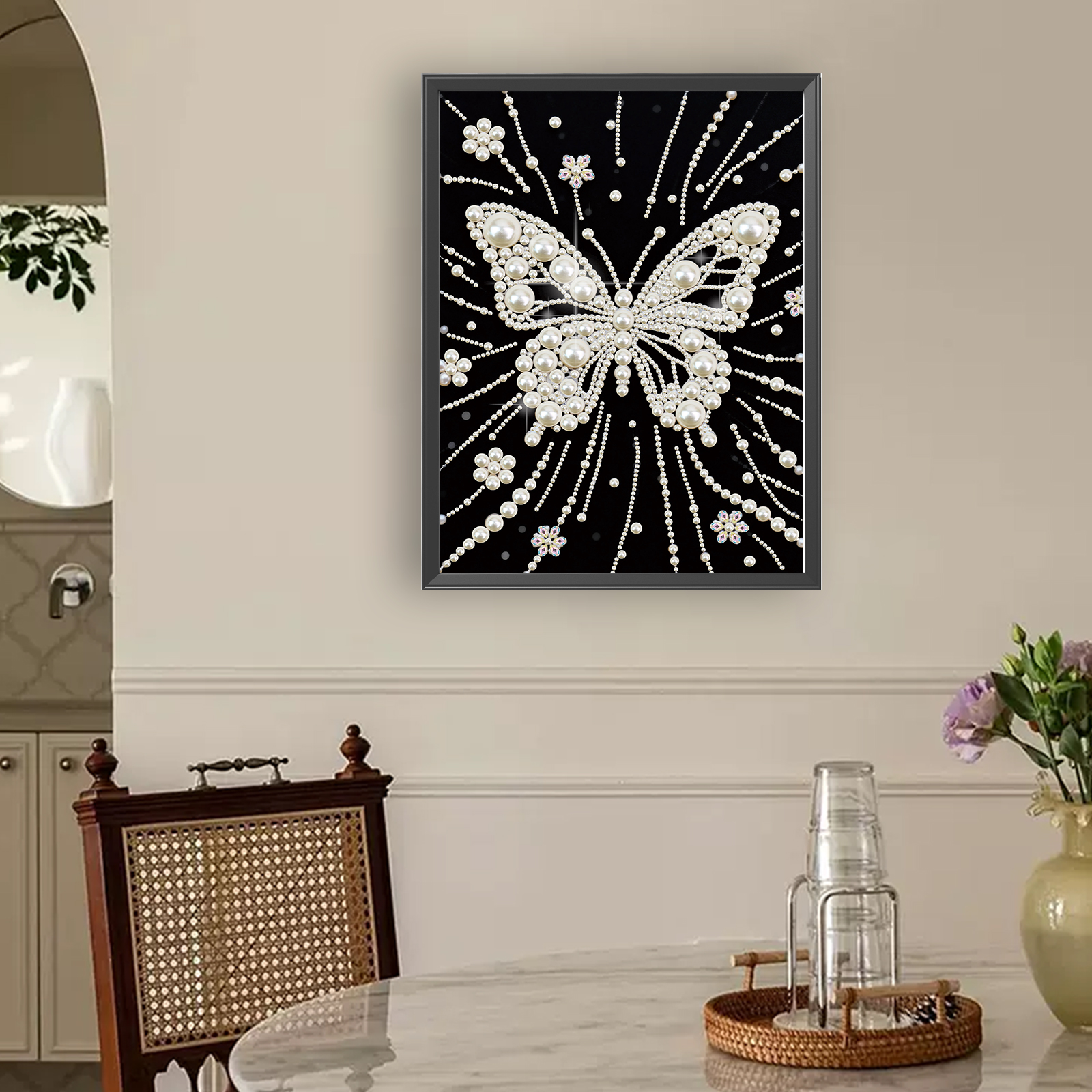DIY Pearl Art Painting for Hom - Resin Art Frame avaliação e preço