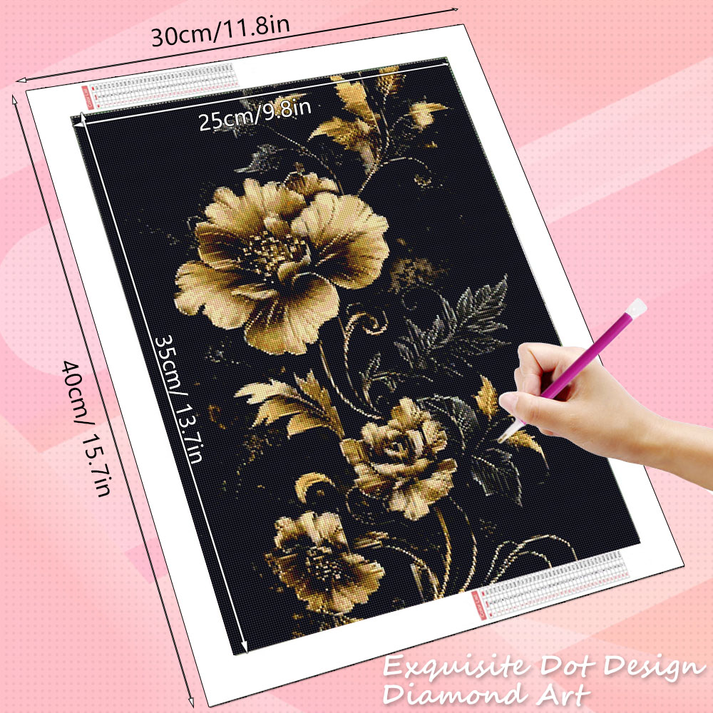 HUACAN Diamond Painting Flower - Resin Art Wallpaper avaliação e preço