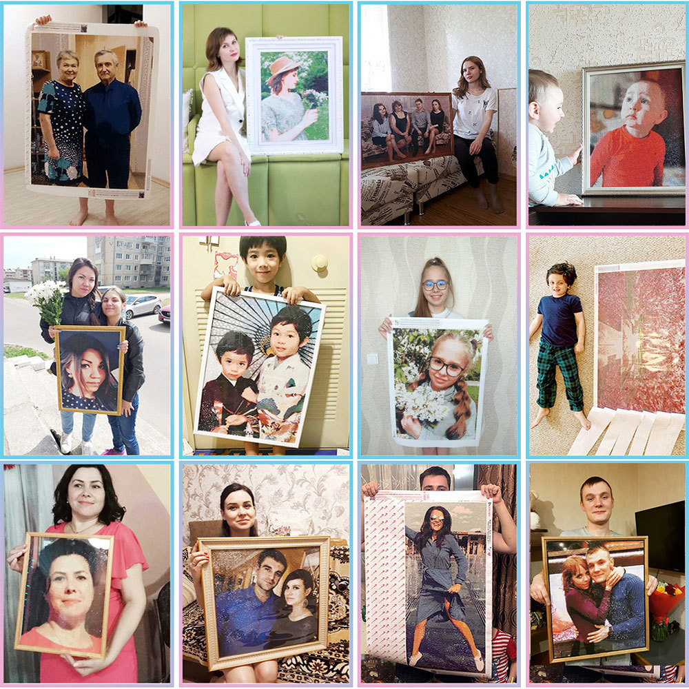 HUACAN Custom Photo Diamond Pa - Resin Art Wallpaper avaliação e preço