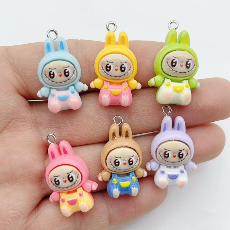 10Pcs Kawaii Rabbit Strawberry - Resin Art Earrings avaliação e preço