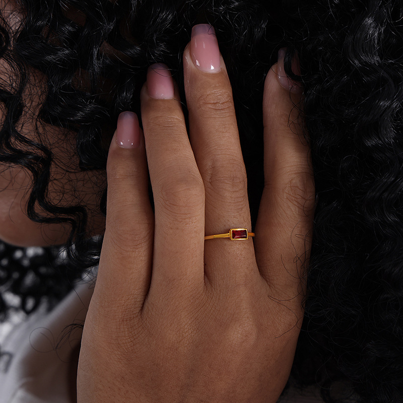 Stainless Steel Minimal Births - Resin Art Ring avaliação e preço