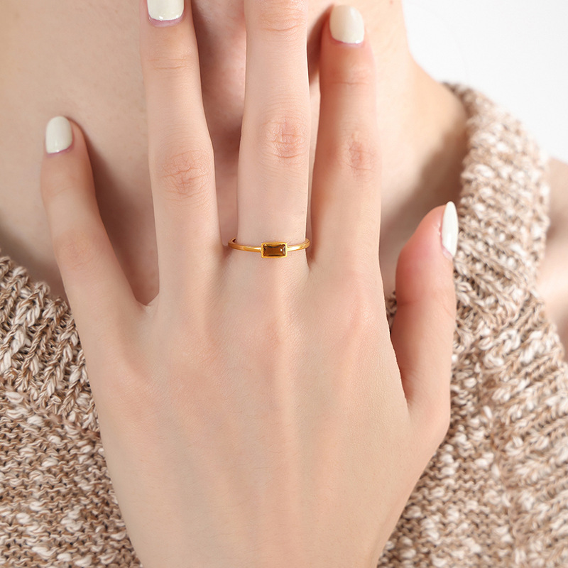 Stainless Steel Minimal Births - Resin Art Ring avaliação e preço
