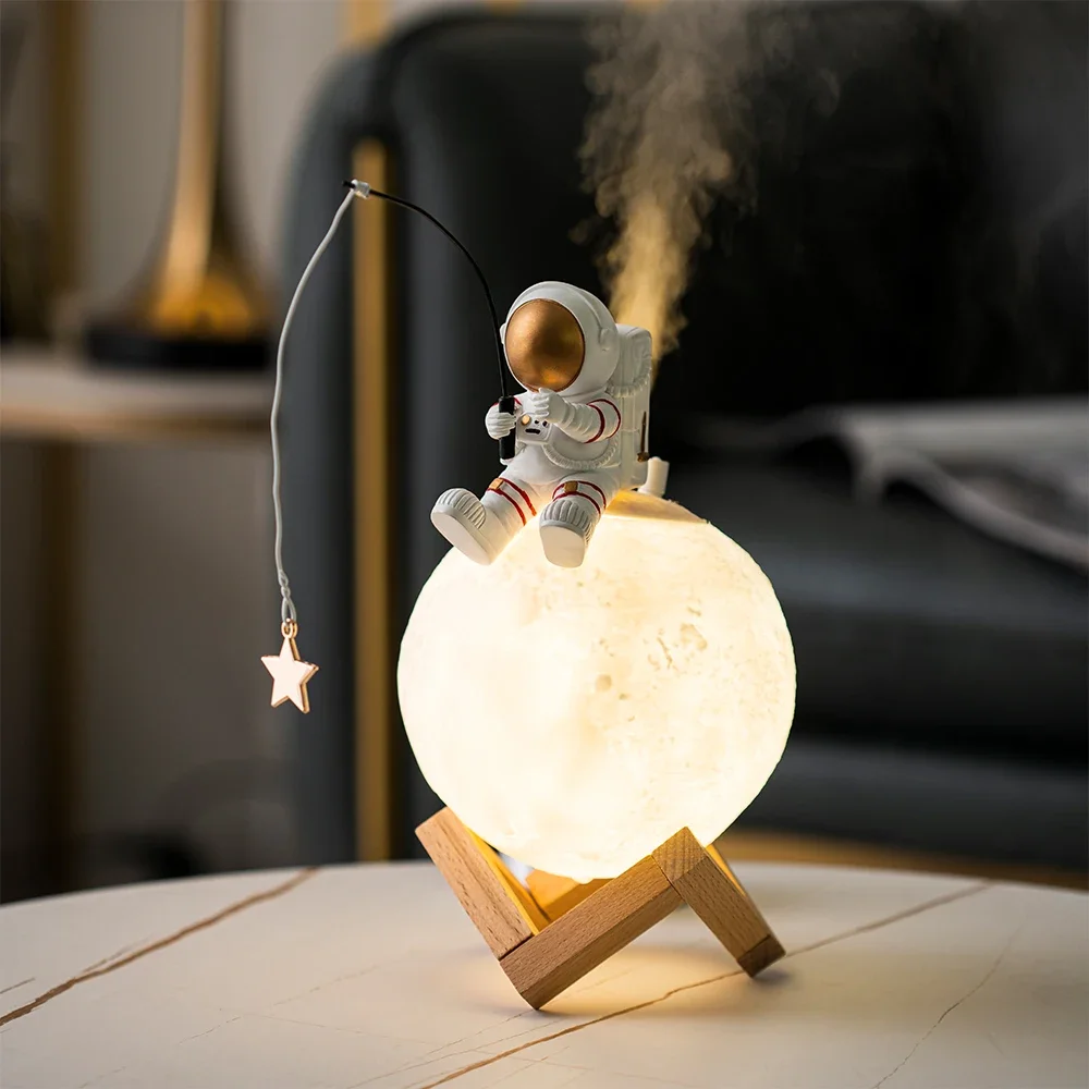 Nordic Astronaut Fishing Star  - Resin Art On Wood avaliação e preço
