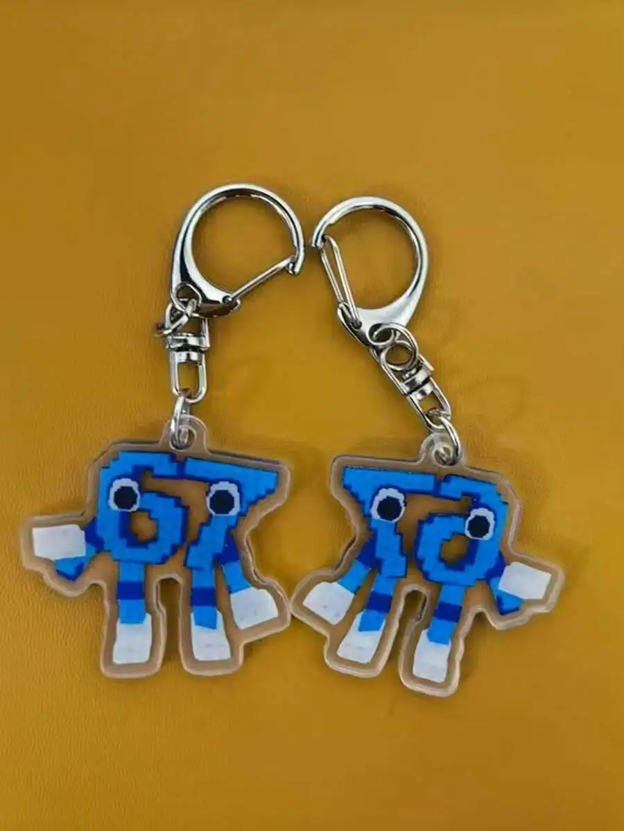 2D Pixel Art Number 67 Keychai - Resin Art All avaliação e preço