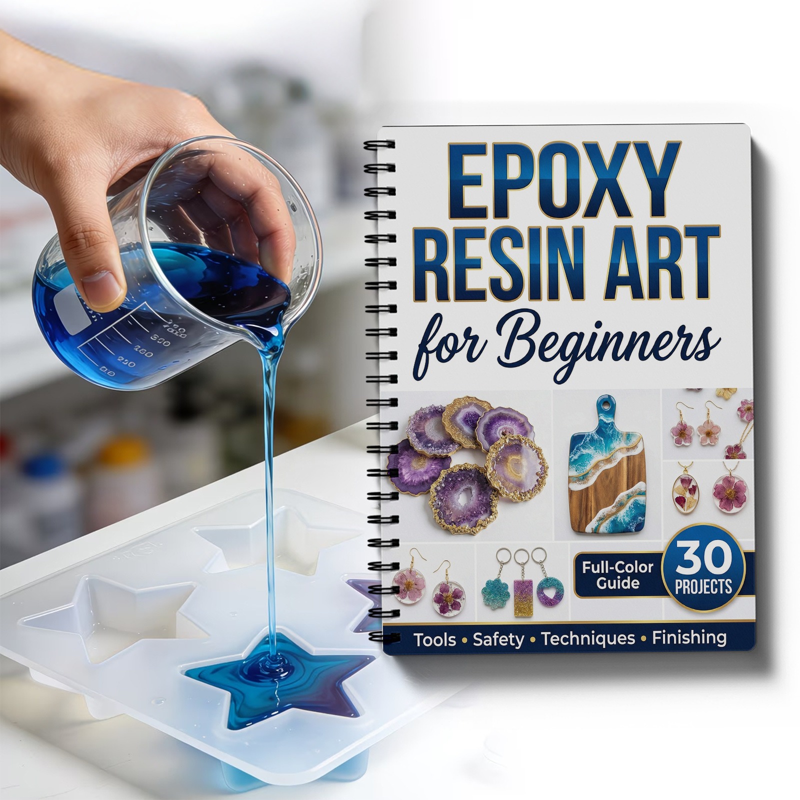 Epoxy Resin Art Book Guide Lea - Resin Art For Beginner avaliação e preço