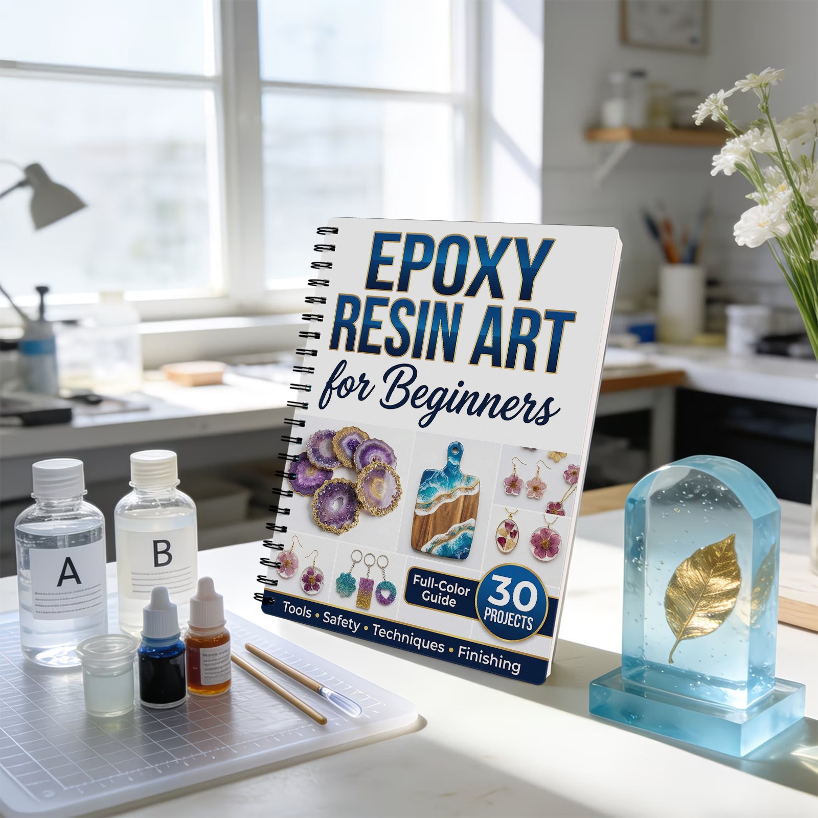 Epoxy Resin Art Book Guide Lea - Resin Art For Beginner avaliação e preço