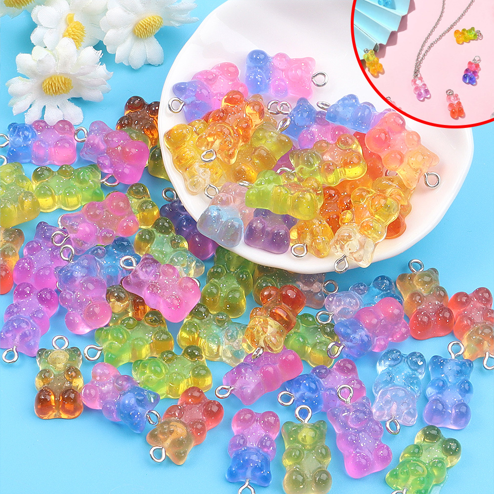 10/30/60pcs Dual Color Resin B - Resin Art Earrings avaliação e preço