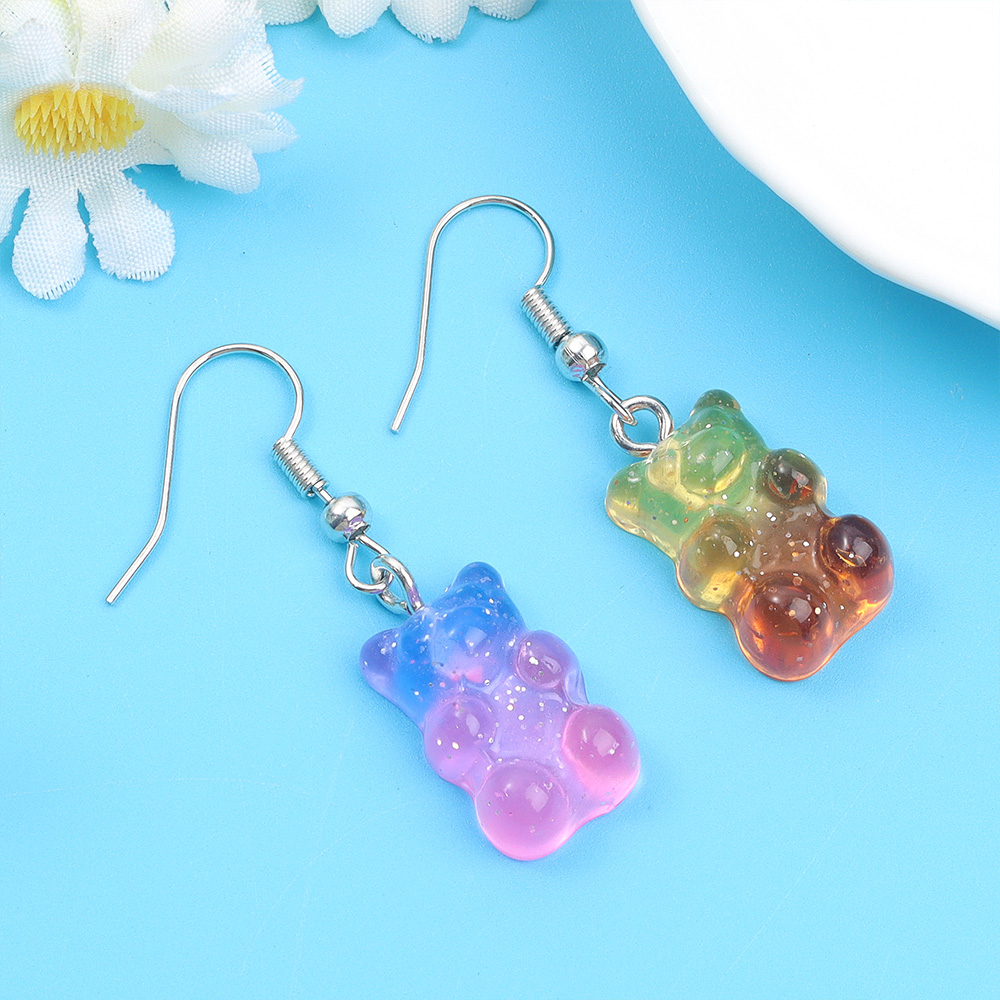 10/30/60pcs Dual Color Resin B - Resin Art Earrings avaliação e preço