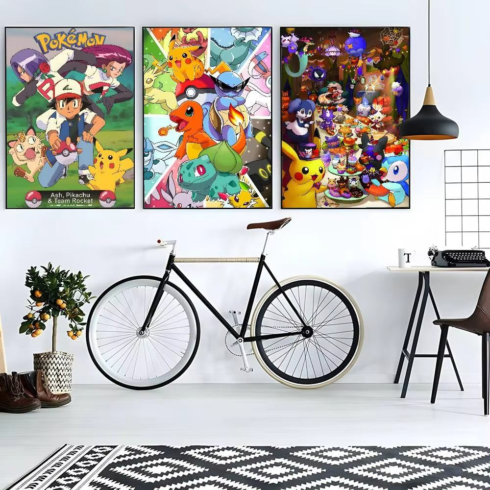 1pc frameless Cartoon Pokemon  - Resin Art Sticker avaliação e preço