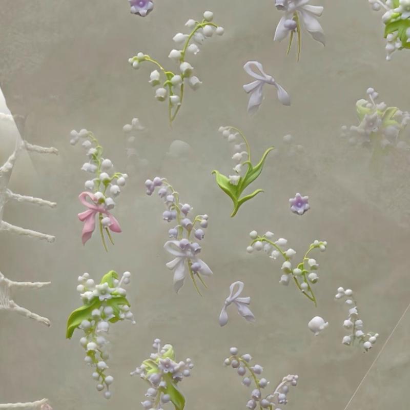 Flowers Series 3D Curved Nail  - Resin Art Template avaliação e preço