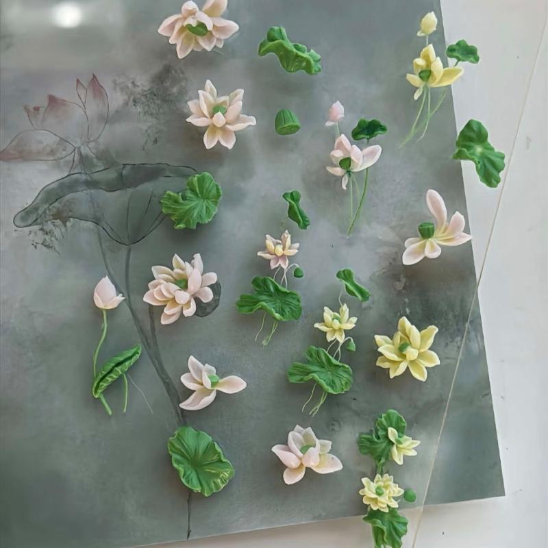 Flowers Series 3D Curved Nail  - Resin Art Template avaliação e preço