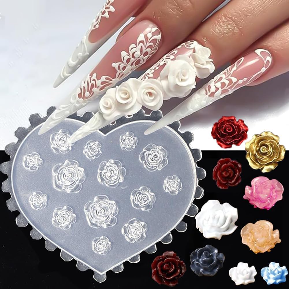 3D Flower Nail Molds Silicone  - Resin Art Template avaliação e preço