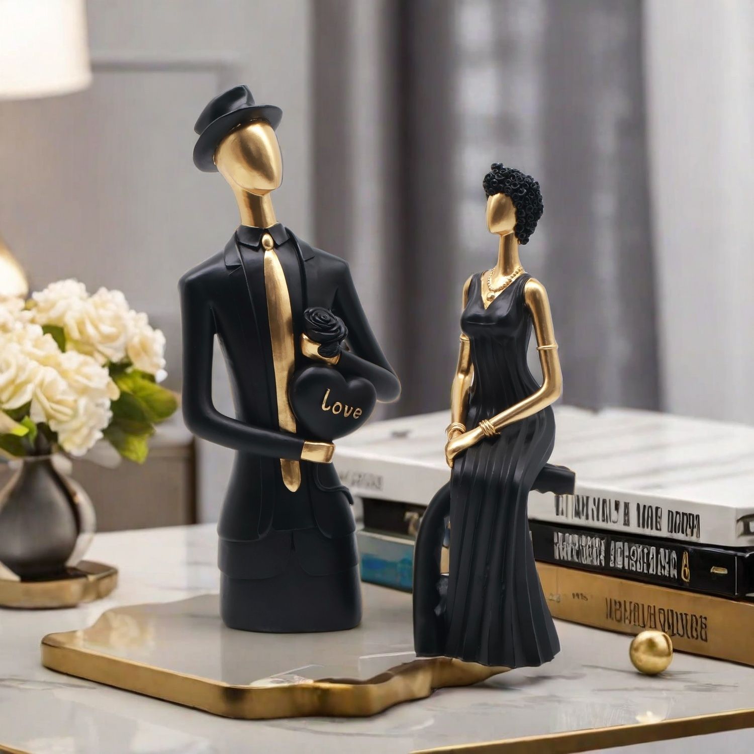 Decor Resin Sculpture Nordic D - Resin Art Gift For Wedding avaliação e preço