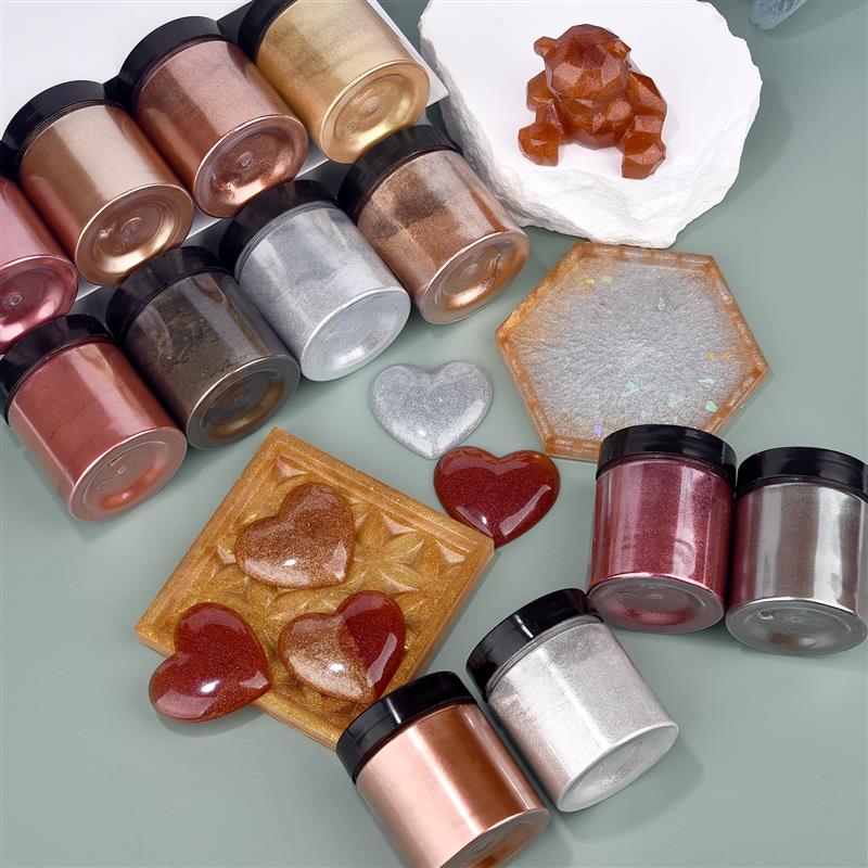 50g Shimmer Metallic Gold Silv - Resin Art Liquid avaliação e preço