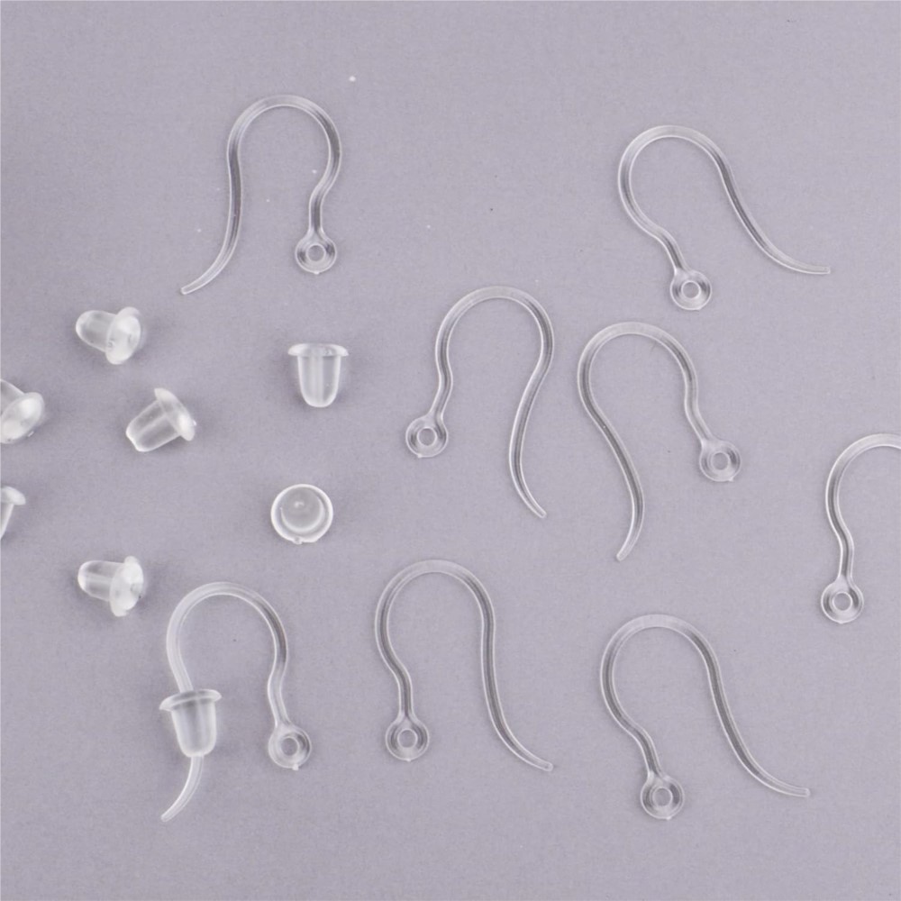 40pcs Clear Plastic Earring Ho - Resin Art Earrings avaliação e preço