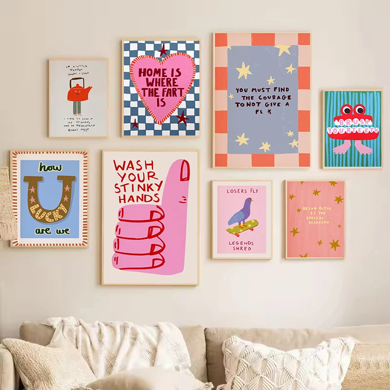 Colorful Humorous House Slogan - Resin Art Quotes avaliação e preço