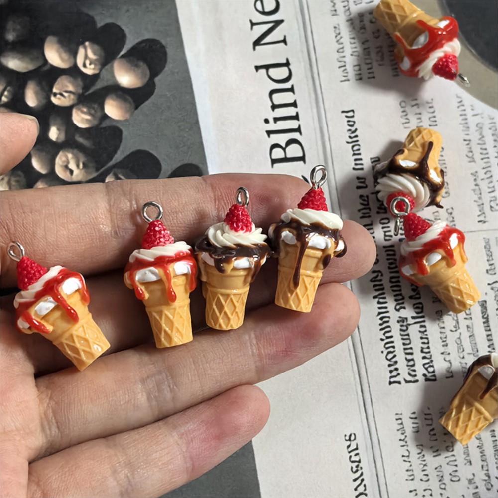 10Pcs Cute 3D Simulation Food  - Resin Art Earrings avaliação e preço