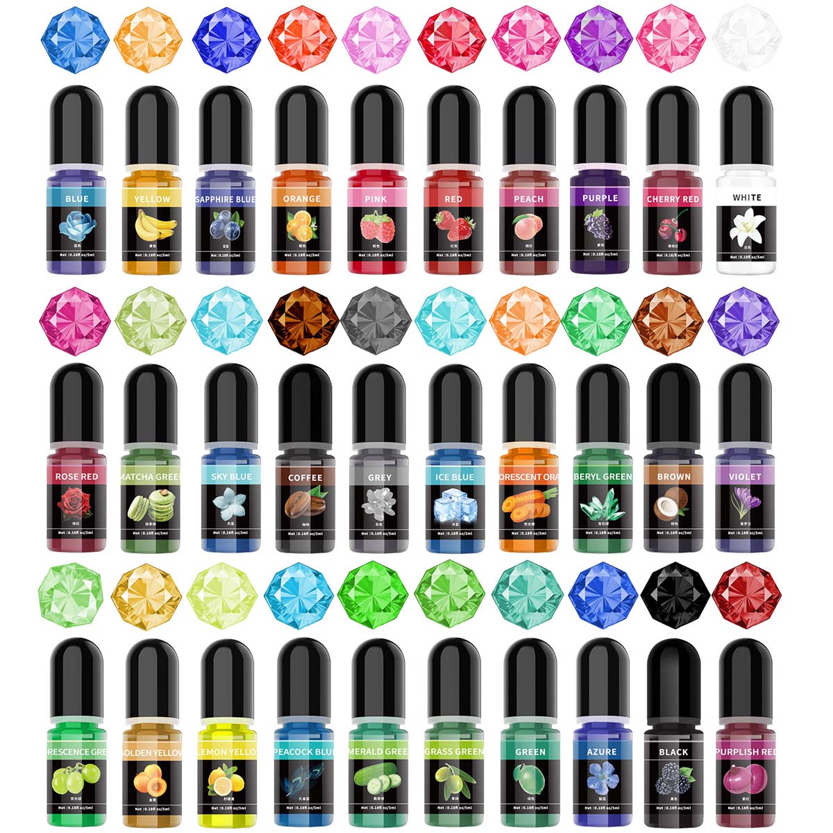 5ml/Bottle Epoxy Resin Pigment - Resin Art Liquid avaliação e preço
