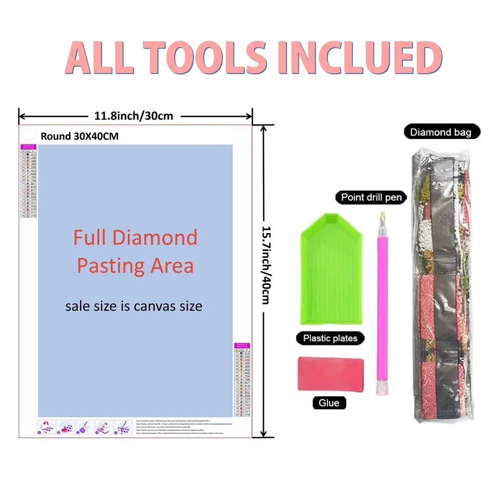 Frameless,5D DIY Diamond Paint - Resin Art For Beginner avaliação e preço