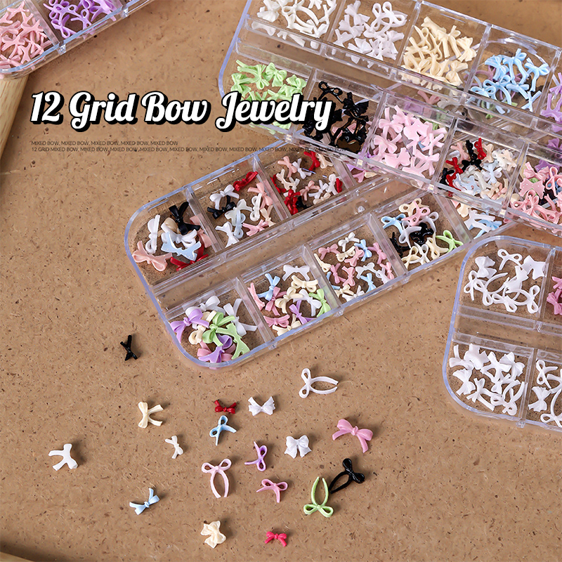 12 Grid Multiple Colors Bowkno - Resin Art Earrings avaliação e preço