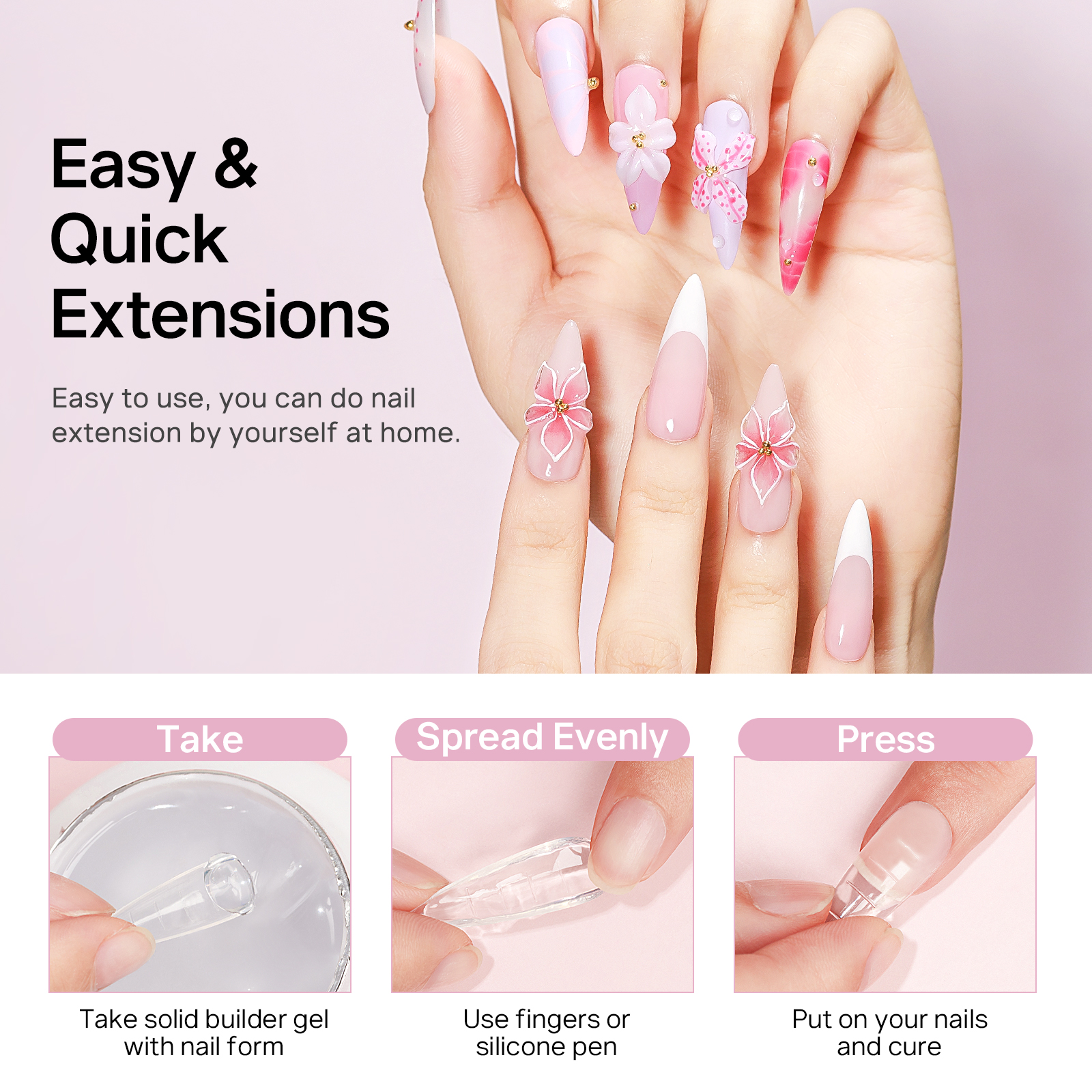 MIZHSE Builder Nail Gel White  - Resin Art For Beginner avaliação e preço