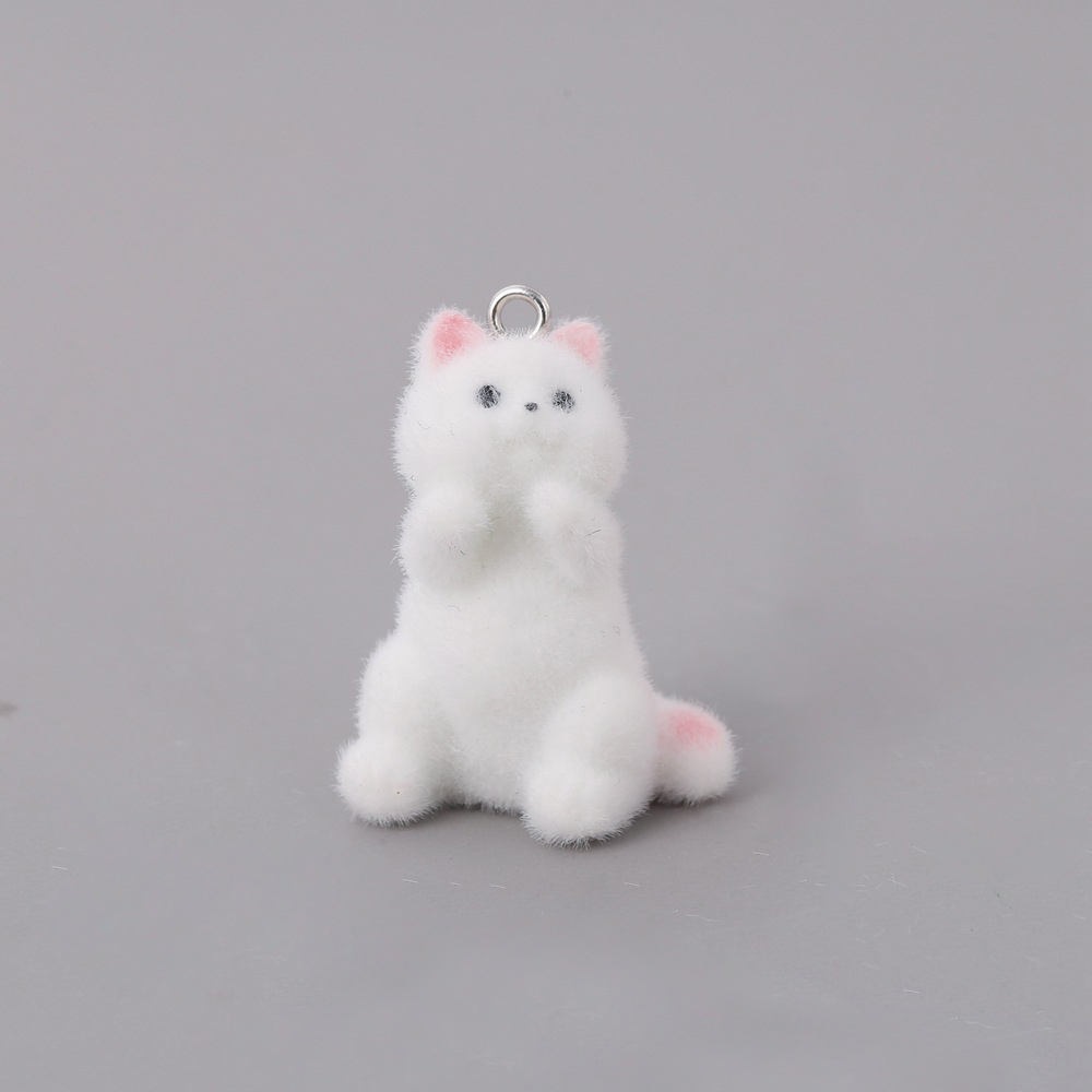 2pcs Flocking Little Cat Resin - Resin Art Earrings avaliação e preço