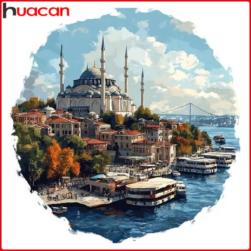 Huacan DIY Diamond Painting Ki - Resin Art Wallpaper avaliação e preço