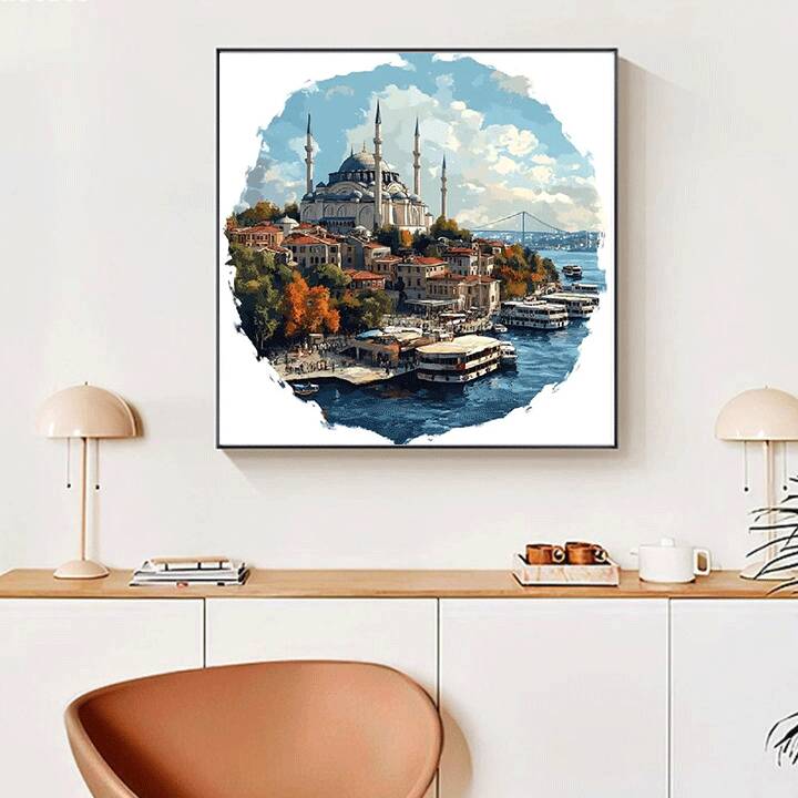 Huacan DIY Diamond Painting Ki - Resin Art Wallpaper avaliação e preço