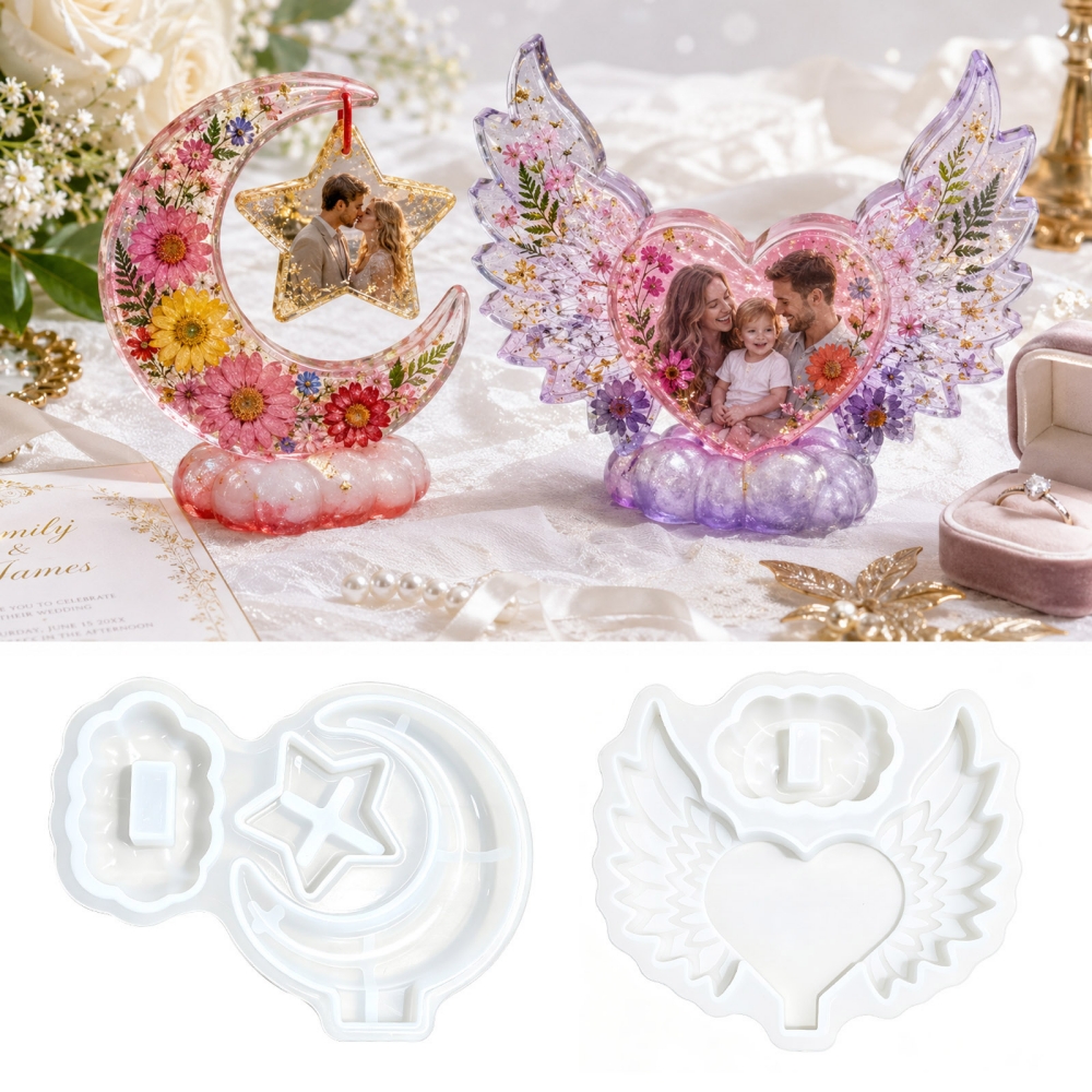 S0308 Heart Shaped Photo Frame - Resin Art Frame avaliação e preço