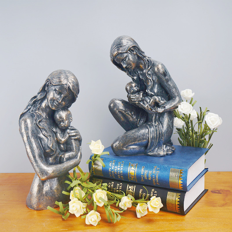 Mother Child Resin Sculpture H - Resin Art Gift For Wedding avaliação e preço