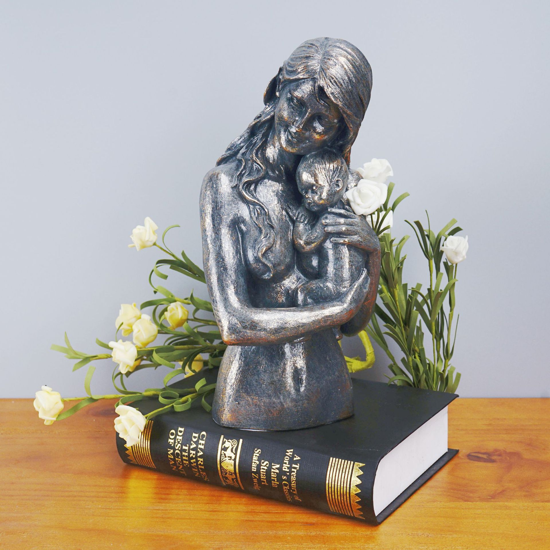 Mother Child Resin Sculpture H - Resin Art Gift For Wedding avaliação e preço