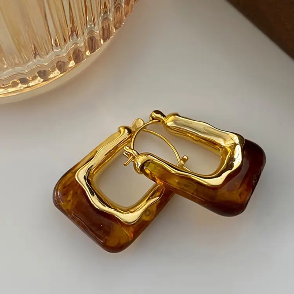 Yupsk French Fashion Vintage U - Resin Art Ring avaliação e preço