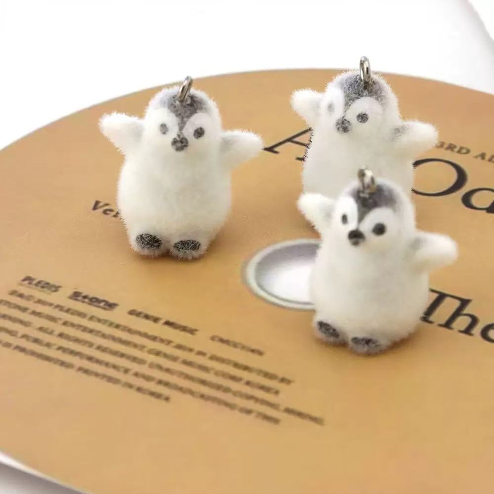5pcs Flocking Small Penguin Re - Resin Art Earrings avaliação e preço