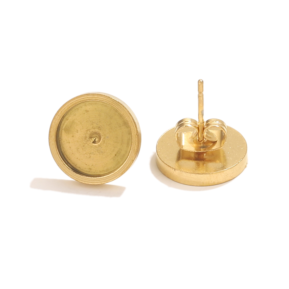 10pcs Stainless Steel Gold Ear - Resin Art Earrings avaliação e preço